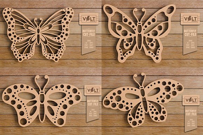 Butterfly Laser and CNC Cutting File SVG 3d 3d svg craft decoration design illustration kids papercraft svg svg cutting