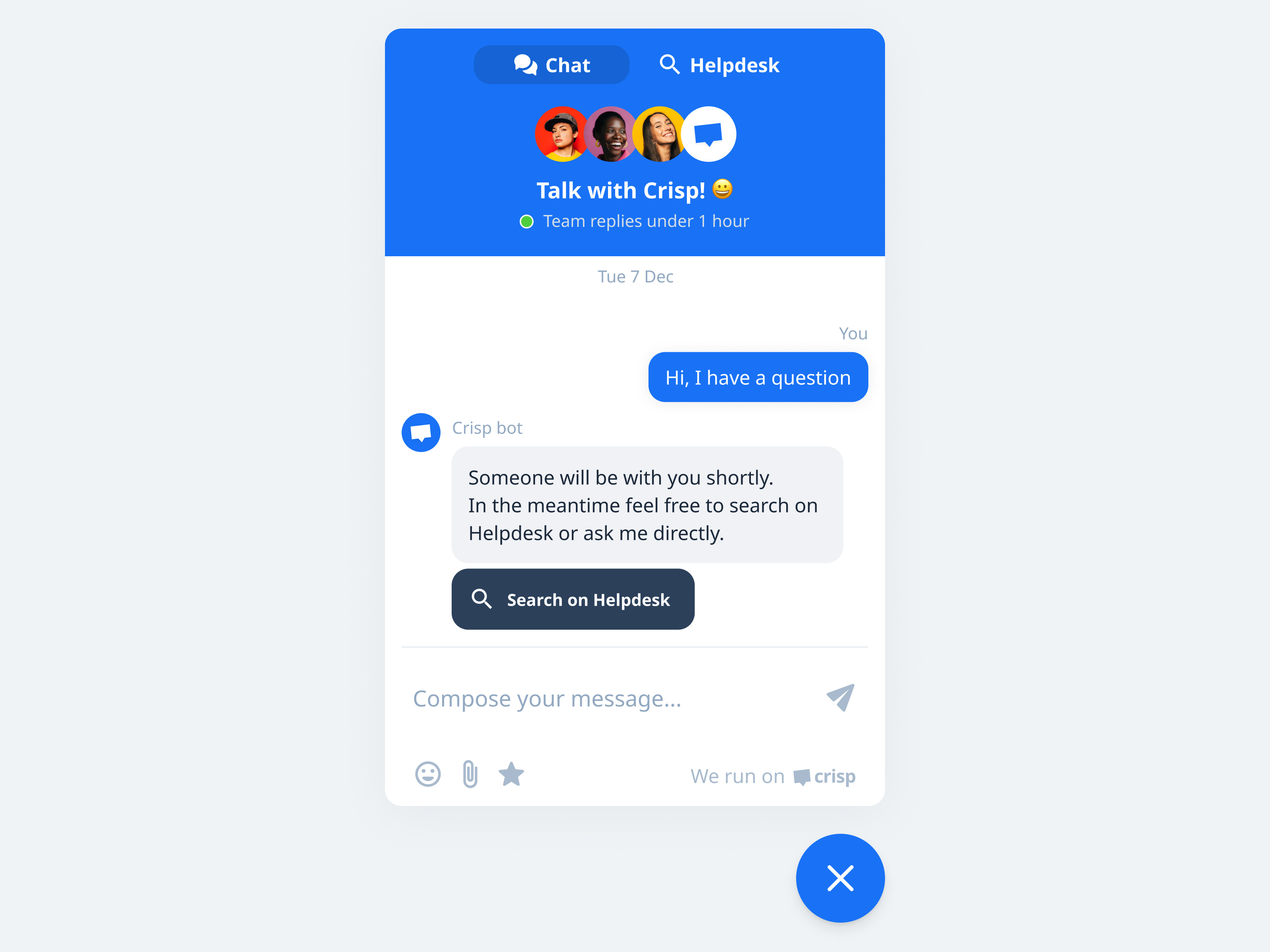 Crisp Chatbot – Chat and Helpdesk by Anna Meleshina for Balkan Brothers ...