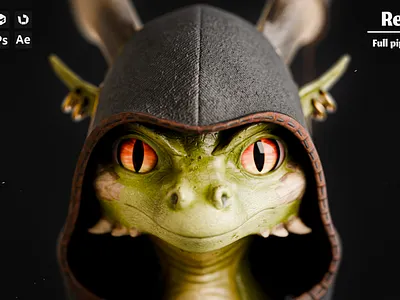 Reptile 3d 3dcharacter blender character cute dragon lizard masot reptile sculpt zbrush