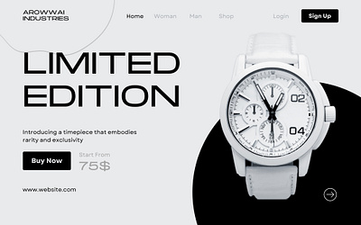 watch website branding design graphic design modern design ui uiux ux watch watch website web design website website design