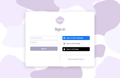 Log in with multiple options branding concept login product design ui web