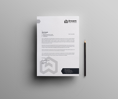 Modern Letterhead Design brand logo branding company logo design design a letterhead graphic design illustration invoice letterhead logo logo design stationery ui vector