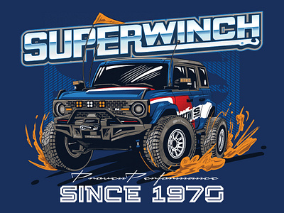 Westin | Superwinch Bronco Illustration branding design illustration vector