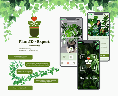 PlantID - Expert app design figma gym logo plant sport travel ui ux