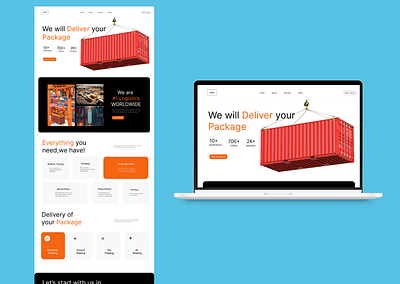 Logistics Landing Page landing page logistics ui web design