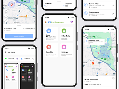 Area Management App Flow android design app app design gps ui ui design