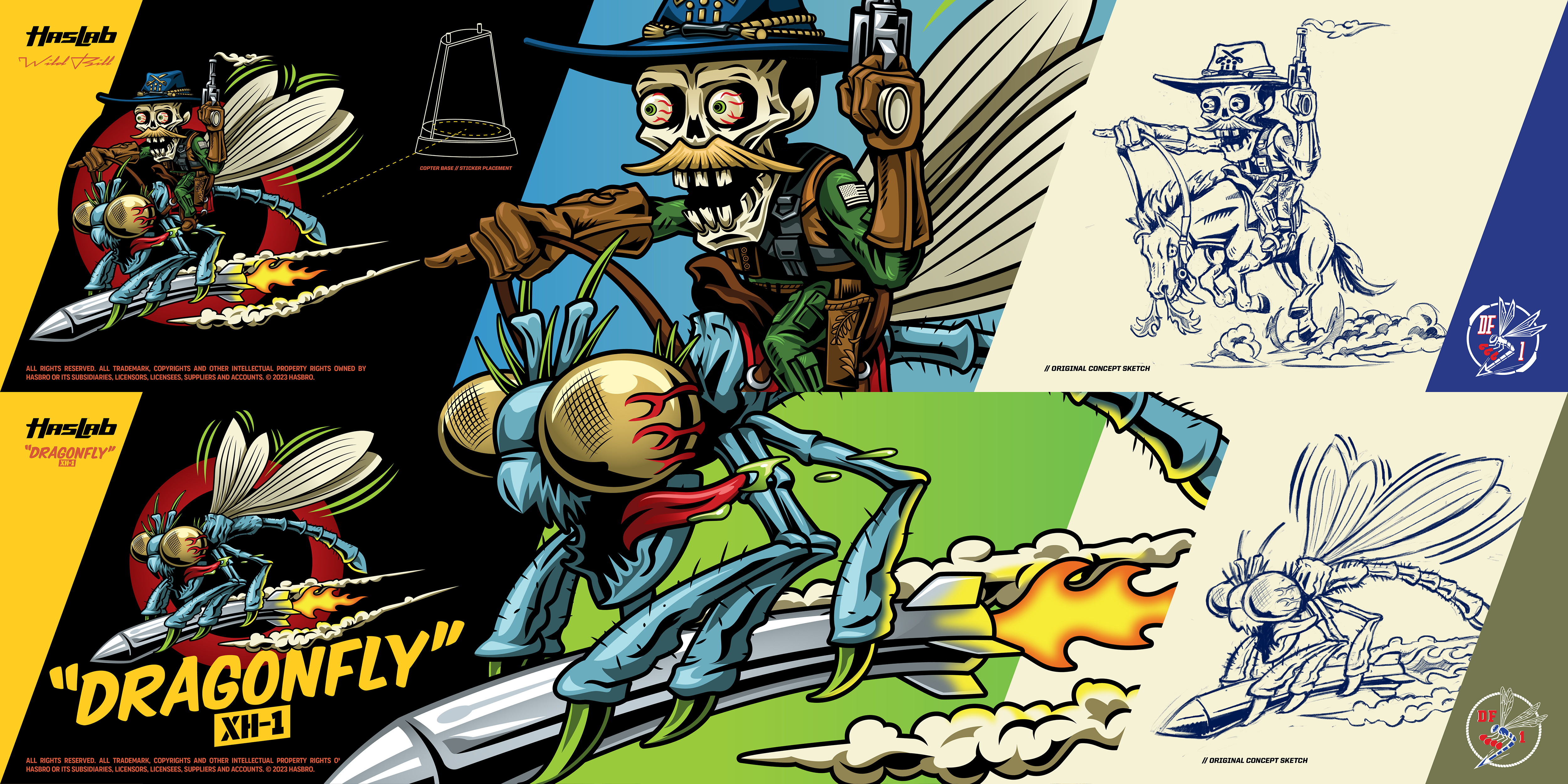 Haslab - Dragonfly XH-1 // G.I. Joe Classified - Decals 1 badge branding design graphic design illustration vector