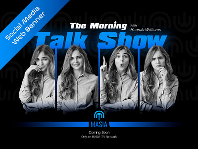 Morning Talk Show Social Media Web Banner advert banner billboard branding breakfast show graphic design media photoshop post poster social media talk show template tv tv host tv series tv show web banner