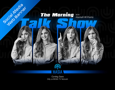 Morning Talk Show Social Media Web Banner advert banner billboard branding breakfast show graphic design media photoshop post poster social media talk show template tv tv host tv series tv show web banner