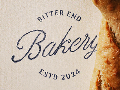 Bitter End Bakery Brand Identity Design bakery branding cafe design graphic design hand lettering lettering logo top shot unto dust wordmark