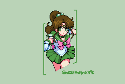 Makoto Kino | Sailor Moon design game gamedev illustration pixel pixelart