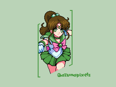 Makoto Kino | Sailor Moon design game gamedev illustration pixel pixelart