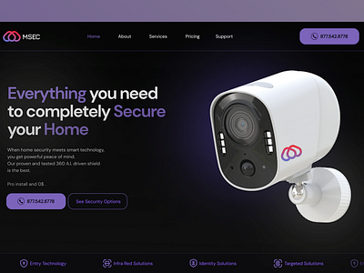 MSEC smart home security website part 1 colors concept design figma graphic design logo security website ui web design