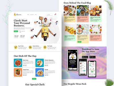 Food Delivery Website Landing Page 🍕 business delivery delivery service food food delivery food landing page food website foodorder fresh food header home delivery landing page marketing menu popular restaurant restaurant landing page trending design web design website