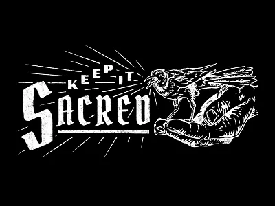 Keep it Sacred PREACHER branding design illustration preacher put a bird on it typography