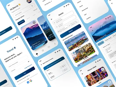 Sleek & User-Friendly Travel App UI dribbbleshot figma graphic design logo travel ui