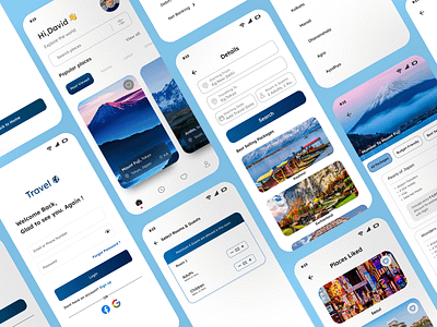 Sleek & User-Friendly Travel App UI dribbbleshot figma graphic design logo travel ui