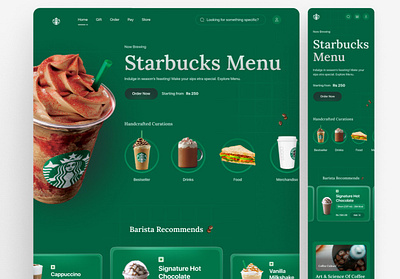 Starbucks Landing Page Redesign 🧋 design figma redesign ui ux