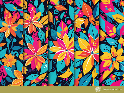 Pattern l Pattern design bloom blend motif botanical fusion pattern composite floral design design discover floral blend design floral combination design floral fusion flower fusion print flower mix motif graphic design illustration mixed bloom pattern pattern pattern design print vector