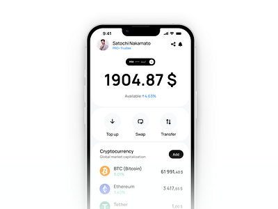 Trustee [ Home UI/UX ] app crypto ui uiux ux