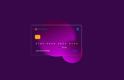 Transparent Virtual Debit Card branding graphic design illustration product design ui