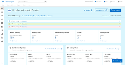 Dell Premier homepage product design ui design ux design