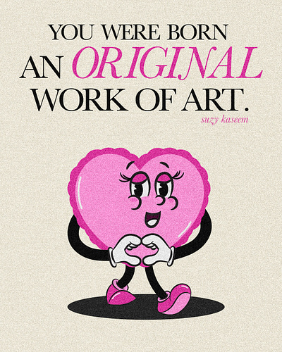 Vintage Self-Love Mascot adobe graphic design illustrator poster selflove vintagemascot