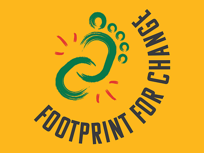 Footprint for Change Logo activism illustration logo vector