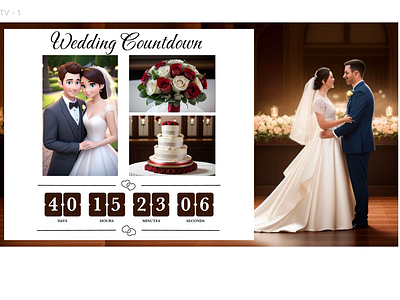 Daily UI Challenge 14 : Countdown Timer countdown dailyui figma figmadesign ui design weddingcountdown weddingplanner