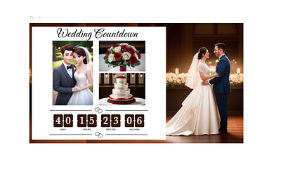 Daily UI Challenge 14 : Countdown Timer countdown dailyui figma figmadesign ui design weddingcountdown weddingplanner