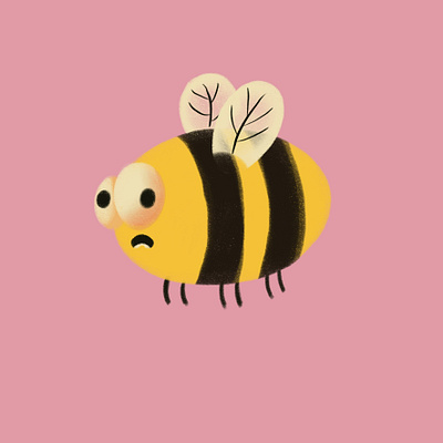 Silly Bee digital illustration illustration procreate