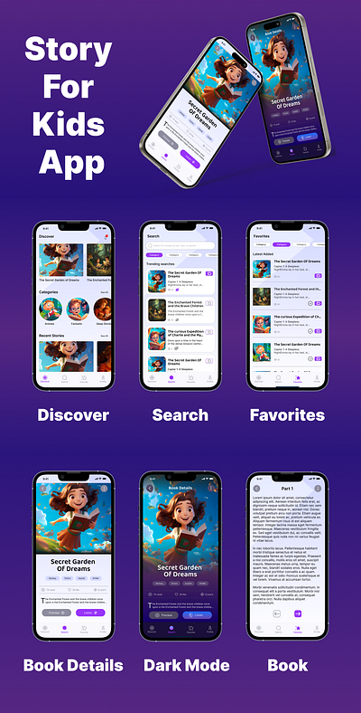 Story for kids app app app design design mobil mobil design uiux