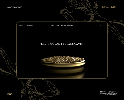 Web-site for premium caviar house branding caviar developer e commers graphic design london ui web design