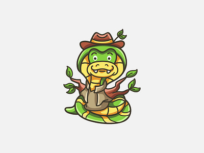 Adventure Forest Snake Logo creativeart