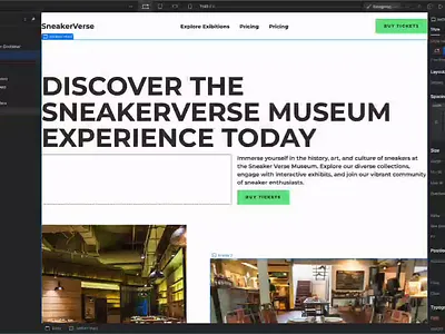 SneakerVerse | Design & Animate Hero Section webflow webflow develop webflow expert website website design