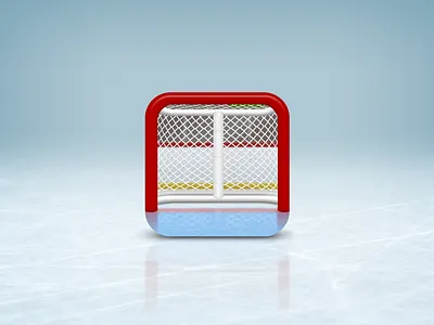 Hockey Goal App Icon app design graphic design icon illustration ios vector