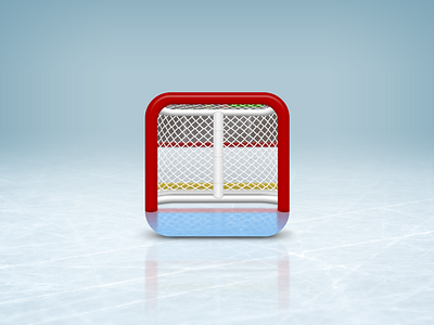 Hockey Goal App Icon app design graphic design icon illustration ios vector