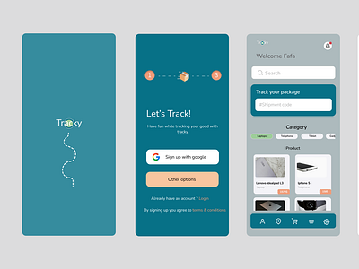 Package tracking app mobileapp orderingapp shippingapp trackingapp ui uxdesign