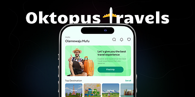 OKTOPUS TRAVELS & TOURS mobile app tours travel travel app ui ui design uiux design