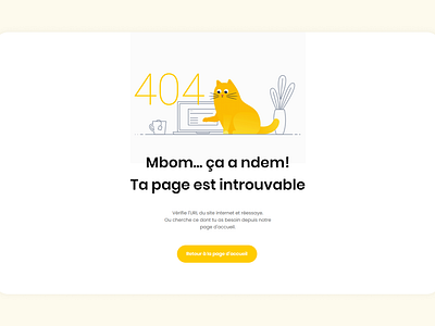 404 page design - Mapossa 404 404 page desktop design error message framer missing page ui website page yellow