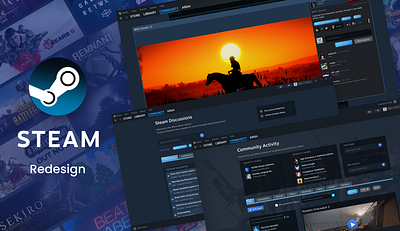 Making Steam's Community Section more user-friendly redesign ui ux videogames