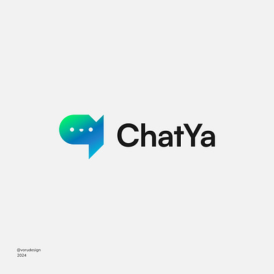 ChatYa Logo app brand branding business logo chat chatya daily logo daily logo challenge logo logo design logotype messaging app modern logo