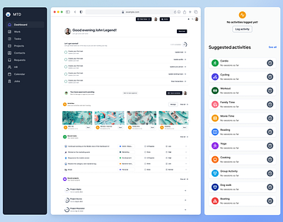 Dashboard for time management app! dashboard product design saas