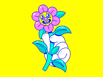 FLOWER POWER 2 acid cartoon cartoon character character illustration daisy drugs flower flower poser hippy lsd psychedelics spot illustration spychedelic trip trippy