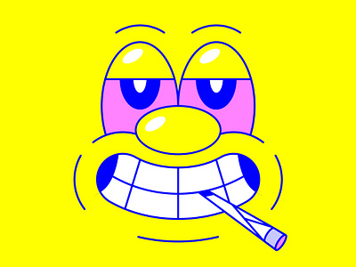 THE DAY TRIPPER cannabis cartoon cartoon character character illustration commercial illustration face high illustration pot smiley face spot illustratino stoned stoner vector weed