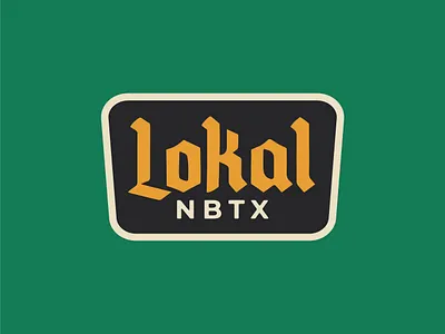 Lokal branding design german graphic design hatpatch illustration illustration art local lokal newbraunfels patch patchdesign texas texture typography vector