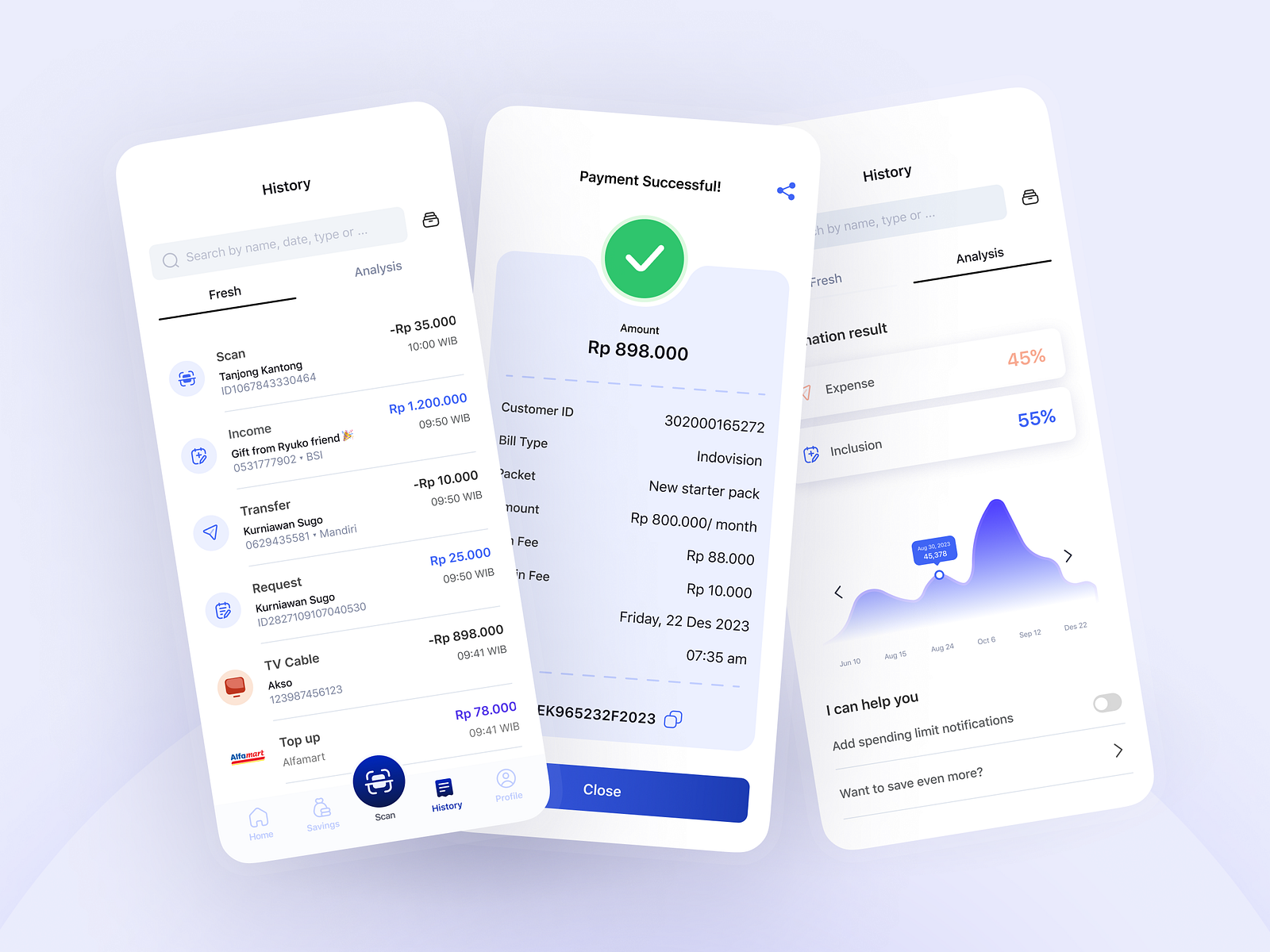 E-Wallet - History by Muhammad Alif Al Hakim for Crygle Studio on Dribbble