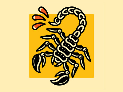 VENOM badge illustration illustrator poison scorpion tattoo tattoo flash trad tattoo vector venom