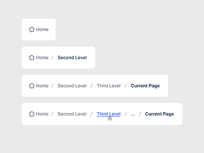 Breadcrumb component breadcrumb component design system ui web design