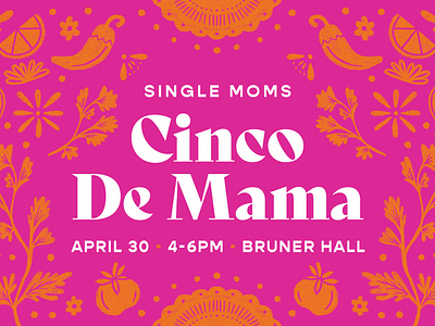 Single Mom's Event cinco de mayo design illustration illustrator